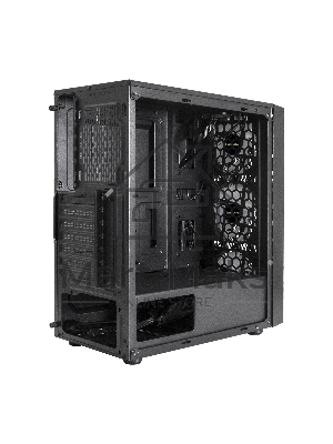 Компьютерный корпус Miditower ExeGate EVO-8243-NPX500 (ATX, БП 500NPX с вент 12 см, 2*USB+1*USB 3.0, черный, 3 вент. с RGb подсветкой, боковая панель - закаленное стекло)