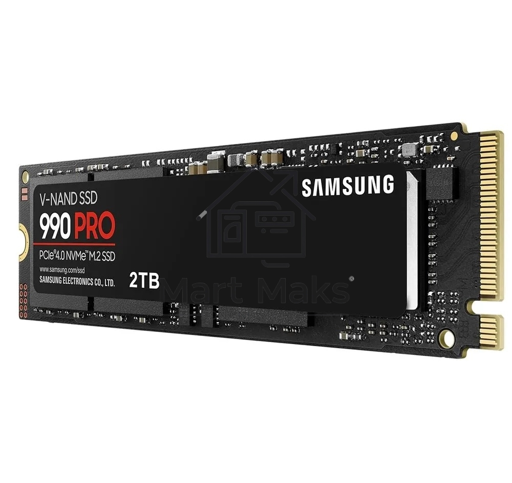 Накопитель SSD Samsung 990 PRO, 2000GB, PCIe 4.0 x4, M.2 2280, NVMe, R/W 7450/6900, с радиатором