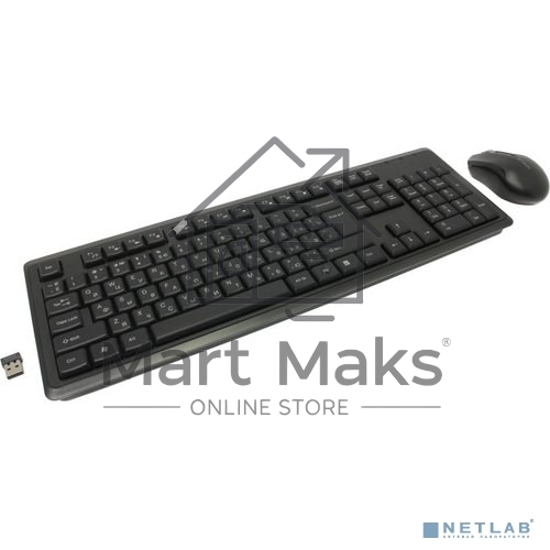 Клавиатура + мышь A4 V-Track 4200N клав:черный мышь:черный USB беспроводная