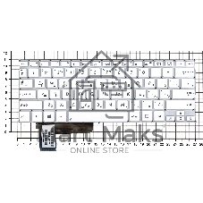 Клавиатура для ноутбука Asus S201 S201E X201 X201E белая