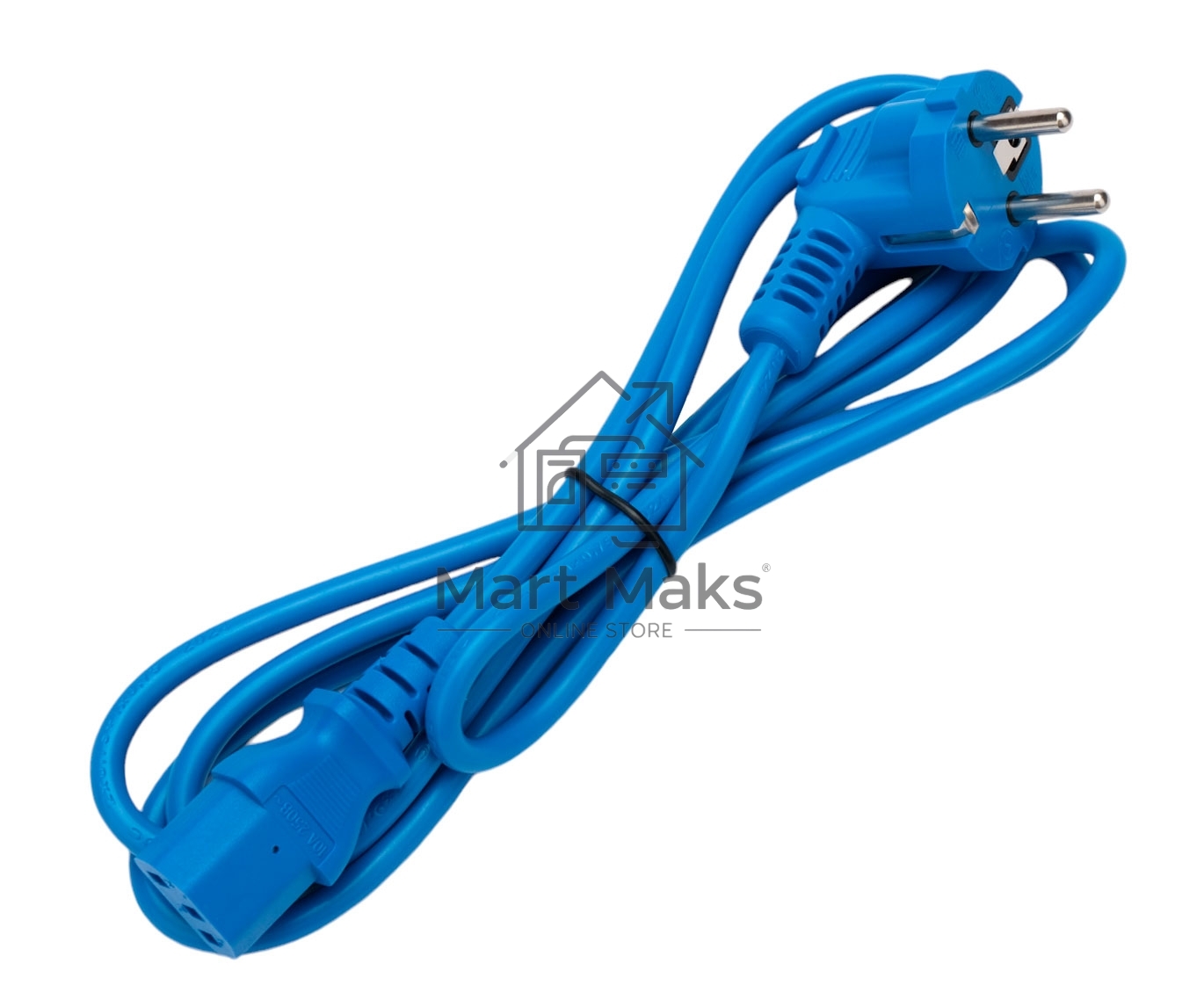 Кабель питания Cablexpert Россия PC-186-VDE-B-1.8M, Schuko-C13, 3x0.75мм2, 10A, с заземлением, медь, 1.8м, синий, пакет