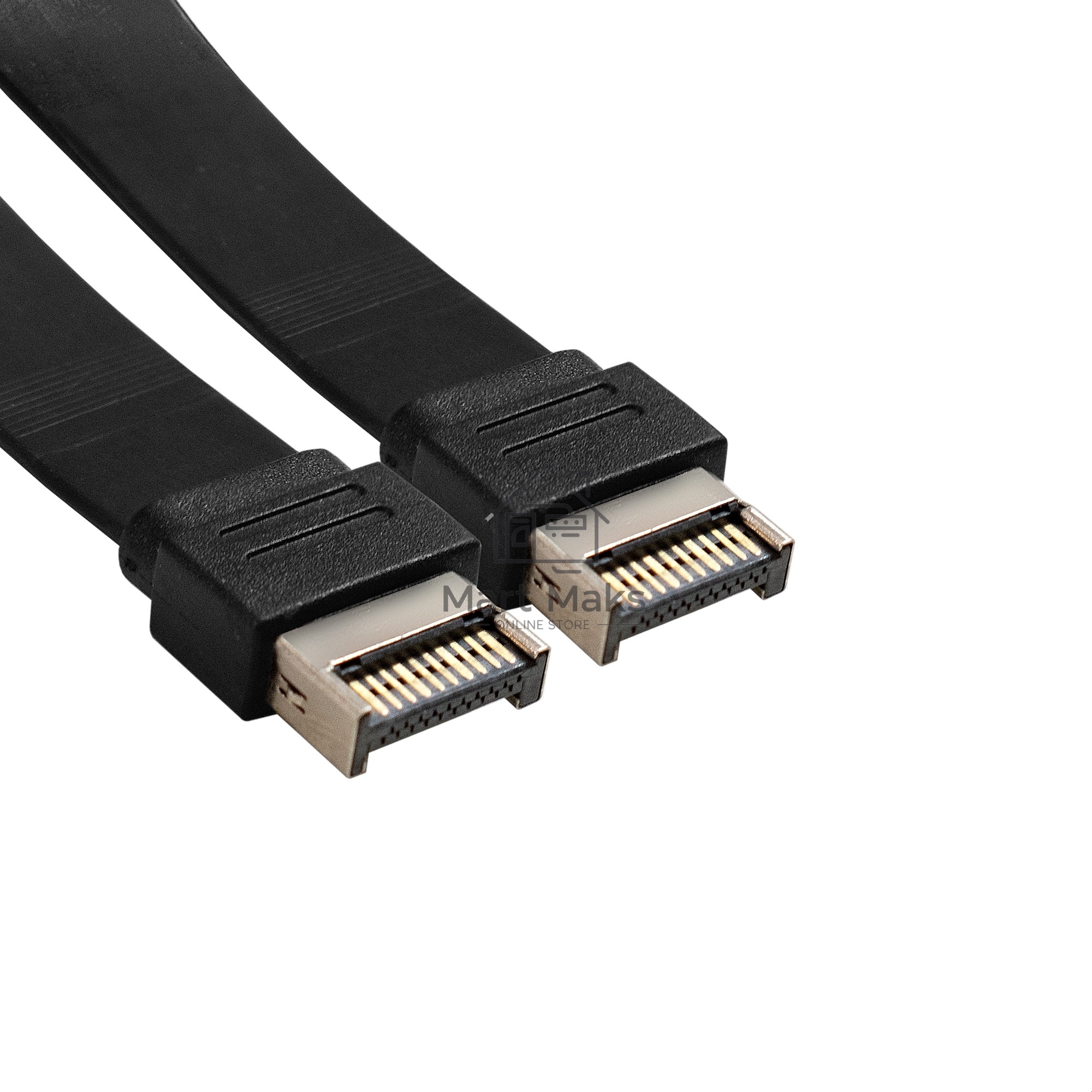 Планка портов в корпус 2xType-C SuperSpeed+ ExeGate BrctUSB32E-2C (USB3.2 Gen2 2xType-E 20Pin Male --> 2xType-C USB 3.2 Gen 2, SuperSpeed+ скорость до 10 Гбит/с, кабель 30см)