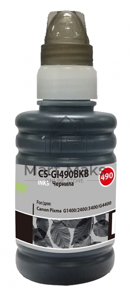 Чернила Cactus CS-GI490BKB черный100мл для Canon Pixma G1400/G2400/G3400