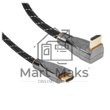 Кабель HDMI C-HM-HM-1M Wize 1 м., v.2.0, 19M/19M, позол.разъемы, экран, черный, пакет
