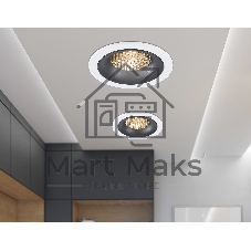 Светильник встраиваемый Ambrella light TN102722 WH/BK белый/черный GU5.3 92*92*23