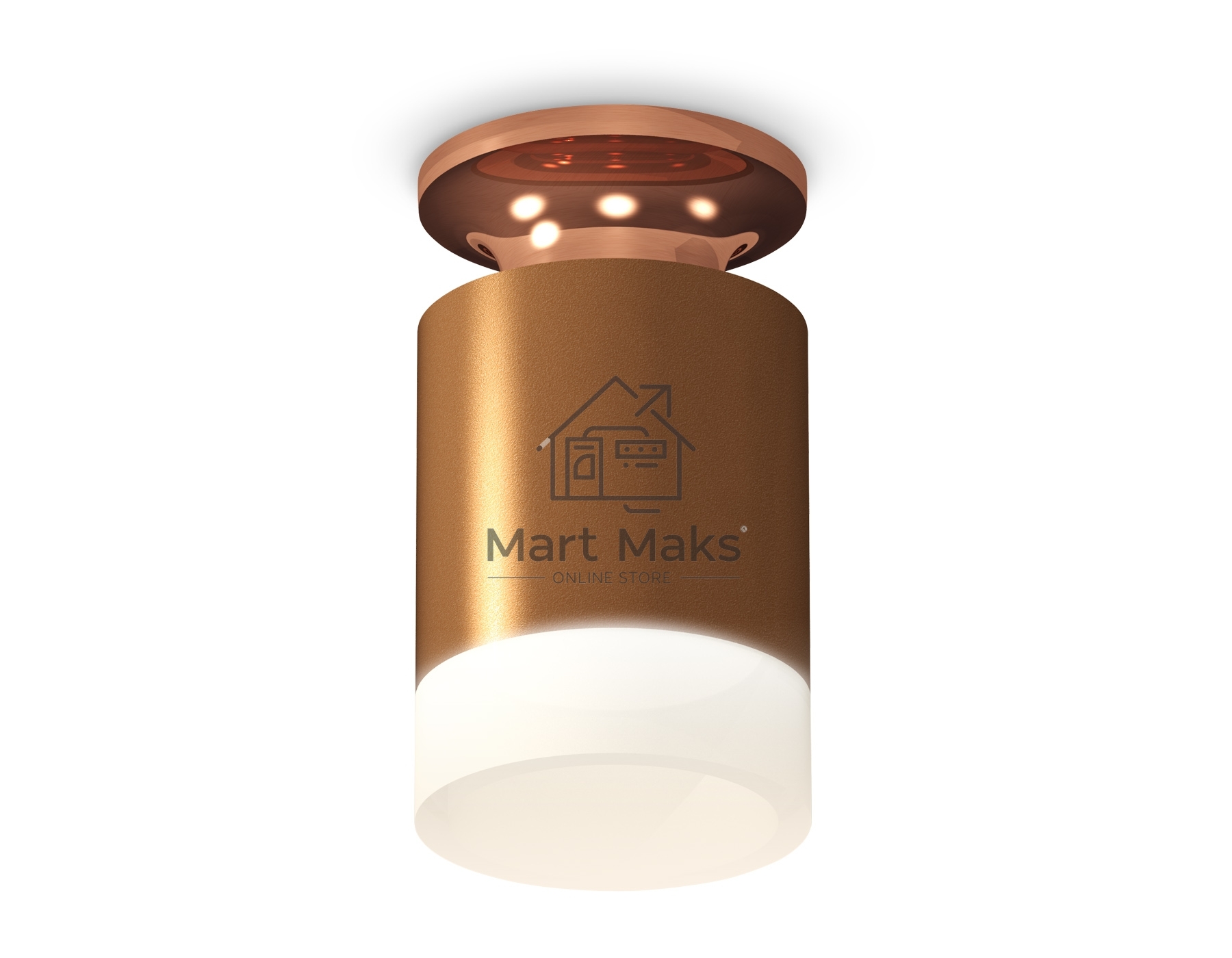 Светильник Ambrella Light XS6304153 SCF/PPG/FR кофе песок/золото розовое полированное/белый матовый MR16 GU5.3