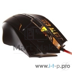 Мышь проводная Qumo Dragon War Red Alert черный, 2400 dpi, USB, кнопки - 7