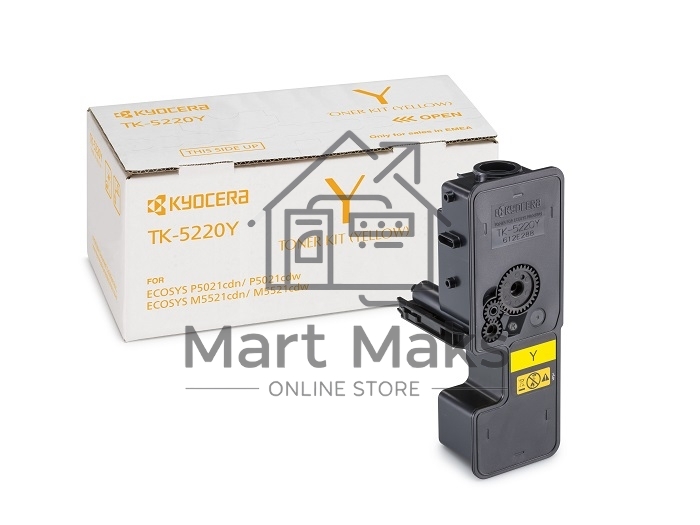 Картридж лазерный Kyocera TK-5220Y (1T02R9ANL1) желтый для P5021cdn/cdw, P5026cdn/cdw, M5521cdn/cdw, 1200 стр.
