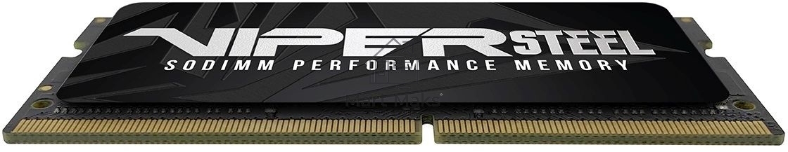 Оперативная память Patriot Steel Series, DDR4, 16GB (1x16 GB), 3200 MHz, CL22, радиатор, черный, SO-DIMM