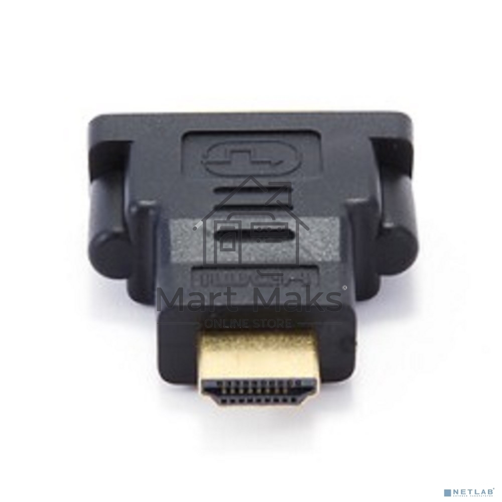 Переходник Gembird Переходник HDMI-DVI 19M/25F, золотые разъемы, пакет(A-HDMI-DVI-3)