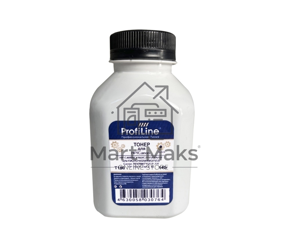 Тонер ProfiLine Q2612/Q2613/Q2624/Q7553/Q5949/C7115/C4092/C4182 140 гр (T100) PL TTI Фас РФ