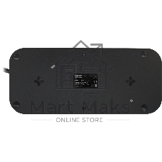 Сетевой фильтр Powercom SP-08 USB03AB 1,8 m 1.8м, 8 розеток, черный, коробка