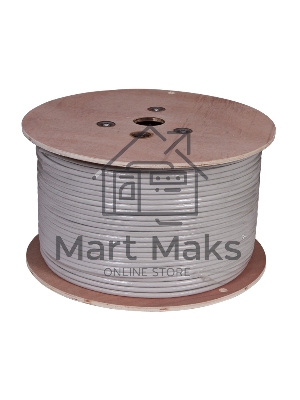 Кабель витая пара Rexant SF/FTP, категория 7, 4 x 2 x 0,57 мм, PVC, внутреннний, серый, 305м