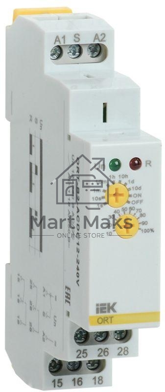 Реле задержки выключения ORT 2 конт. 12-240В AC/DC IEK ORT-B2-ACDC12-240V