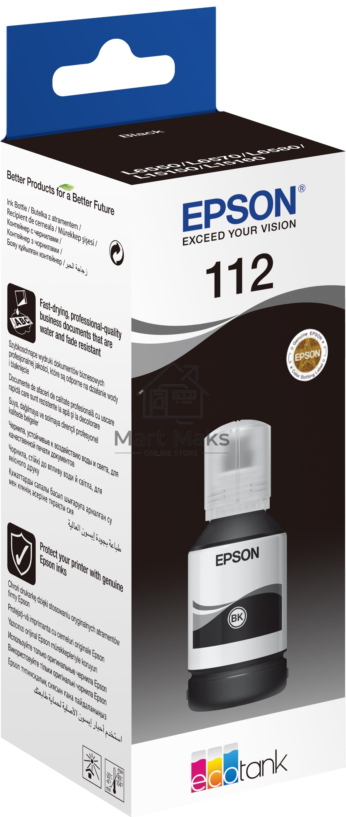Чернила Epson C13T06C14A черный (7500стр.) для L6550/L6570/L6580/ L15150/L15160