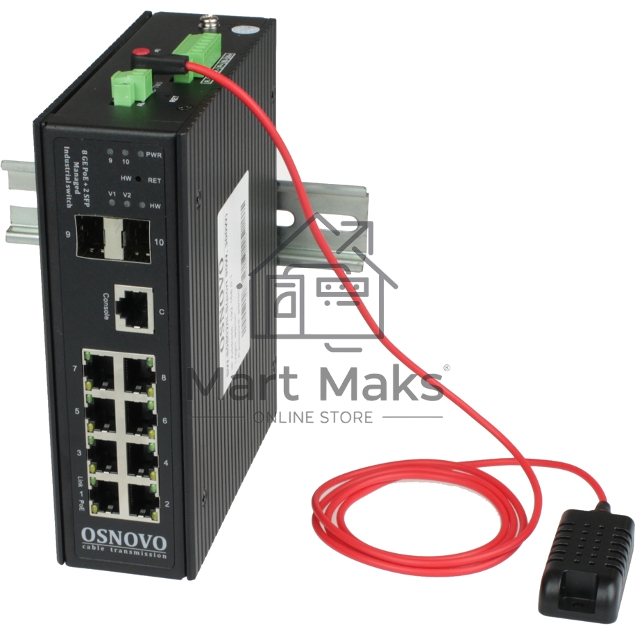 Коммутатор Osnovo SW-80802/ILS(port 90W,300W) управляемый
