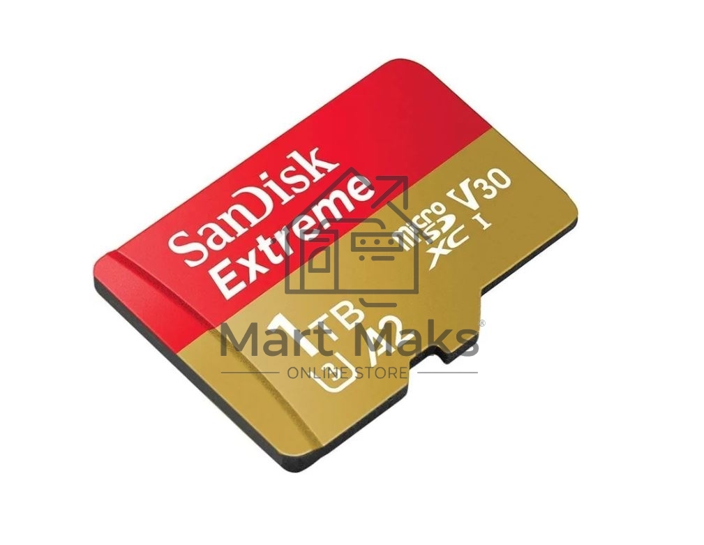 Флеш карта microSDXC SanDis 1024GBEXTREME Class 10, UHS-I, W130, R 190 МБ/с, без адаптера на SD