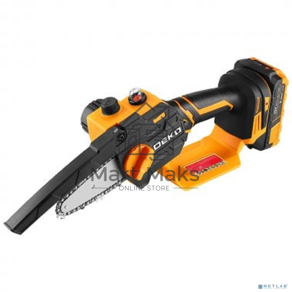 Пила цепная аккумуляторная DEKO DKCHS 20-4 [063-4480] 20В, 1x2.0А·ч