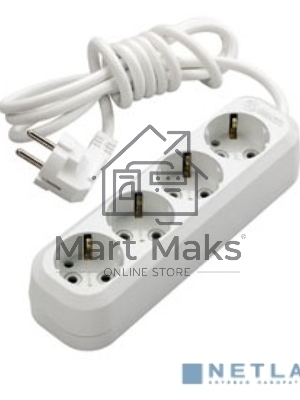 Удлинитель 4 гн 3 м с\з Makel MGP153