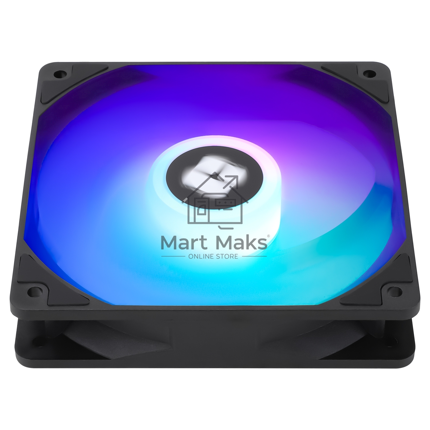 Кулер для корпуса Thermaltight TL-C12C-S (120x120x25mm, 4-pin PWM, ARGB, 66.17CFM, 25.6dBA, 1550RPM, Black)