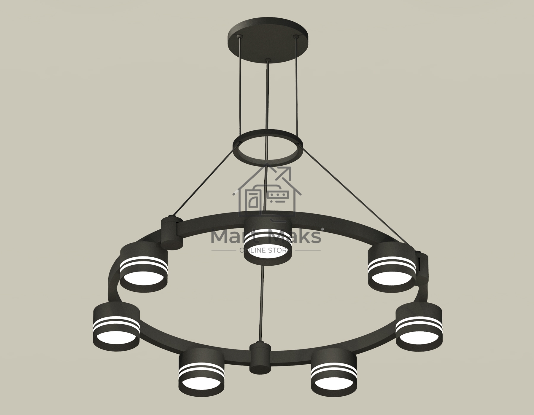 Светильник Ambrella light XR92051603/7 SBK/FR черный песок/белый матовый GX53 (A9205, C9238, N8478)