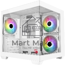 Компьютерный корпус Bloody CC-121 белый без БП mATX 7x120мм 1xUSB2.0 1xUSB3.0 audio
