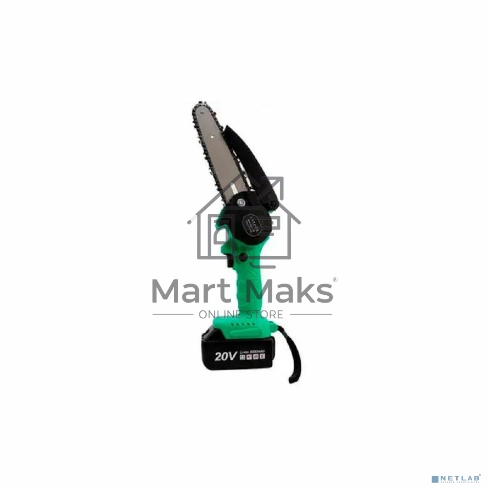Пила цепная аккумуляторная бесщеточная Zitrek GreenSaw 20 Extra power [082-1851-1] 20В, 4,0А·ч Li-ion аккум. 1шт, ЗУ