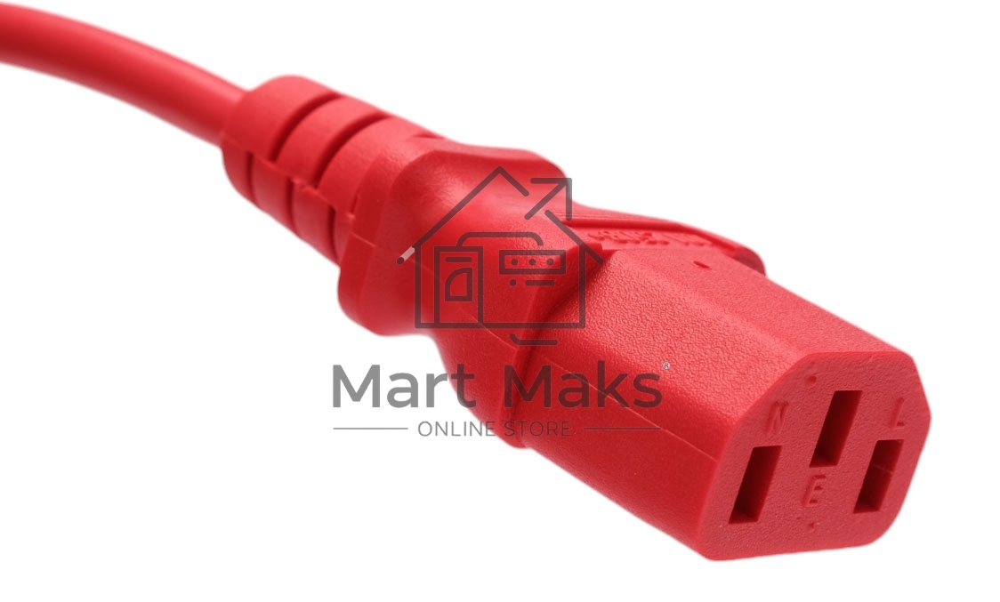 Кабель питания Cablexpert Россия PC-186-VDE-R-1.8M, Schuko-C13, 3x0.75мм2, 10A, с заземлением, медь, 1.8м, красный, пакет