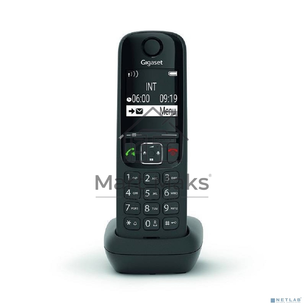 Дополнительная трубка Dect Gigaset AS690HX черный для AS690