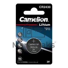 Элемент питания литиевый Camelion CR CR2430 BL-1 (блист.1шт)