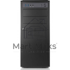 Корпус Foxline FL-886-U3C, Midi-Tower, чёрный, без вентиляторов в комплекте