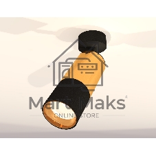 Комплект поворотного светильника Ambrella light XM6302010 SBK/PYG черный песок/золото желтое полированное MR16 GU5.3