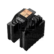 Кулер для процессора PCCooler RT620 PRO BK (250W, 4-pin PWM, 153mm, Al/Cu, 6x6mm, 2x120mm, 73.32CFM, 34.9dBA, 2200RPM, S: 1851/1700/1200/115X, AM5/AM4, черный)
