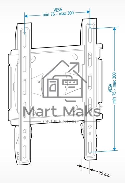 Кронштейн для телевизора Holder LCDS-5045 металлик 19
