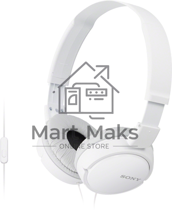 Гарнитура мониторы Sony MDRZX110APW.CE7 1.2м белый проводные (оголовье)