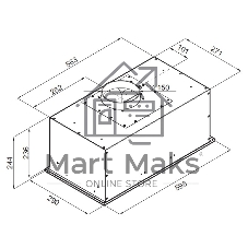 Вытяжка встраиваемая Maunfeld Crosby Power 60 нержавеющая сталь, 60 см, 1050 куб. м/ч, 52 дБ
