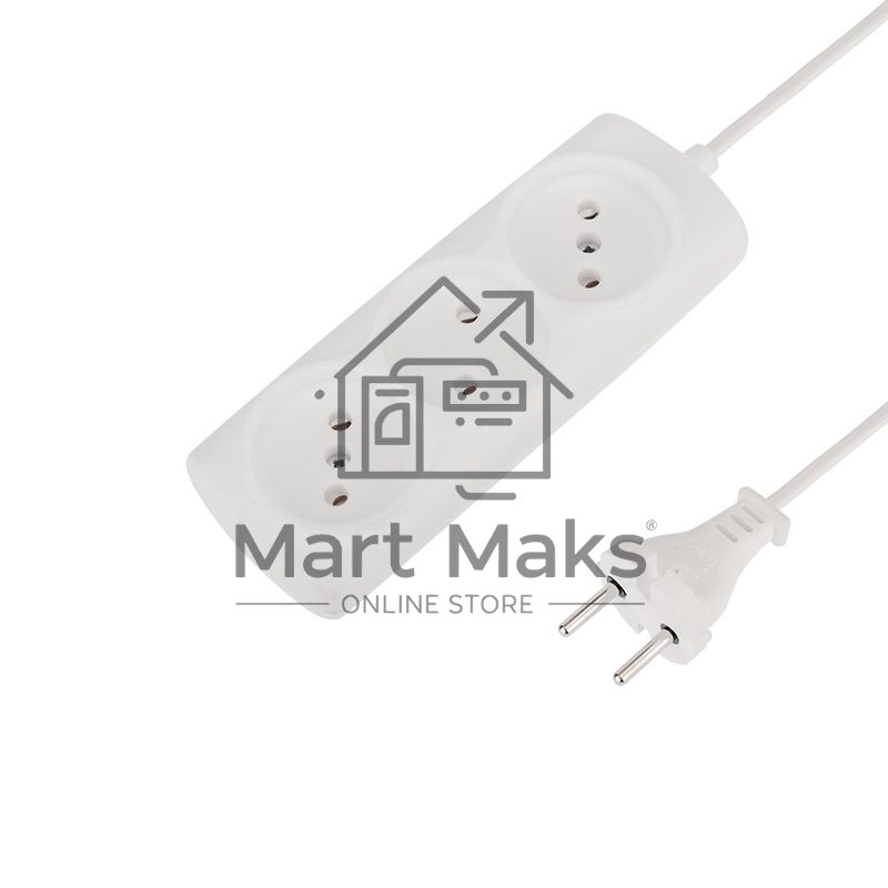 Удлинитель PROconnect STANDARD 3 гнезда, 7 м, 2х0.75 мм², б/з, белый