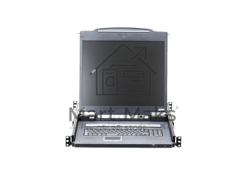 Переключатель KVM 16-портовый IP с ЖК-дисплеем Slideaway/ATEN SINGLE RAIL 16P PS/2-USB LCDKVMP 19INCH WIH IP