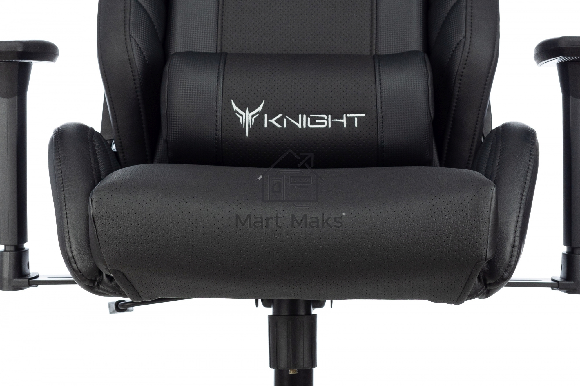 Кресло игровое Knight Thunder 5X черный эко.кожа крестов. металл