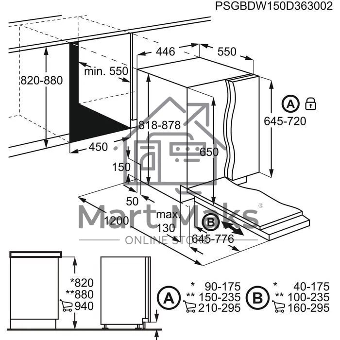 Встраиваемая посудомоечная машина Electrolux EEG62300L, серебристый, 44.6 см, 9 компл., 44 дБ, класс D