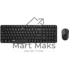 Комплект клавиатура+мышь Rapoo X1800S беспроводной, USB, 1000 DPI, чёрный