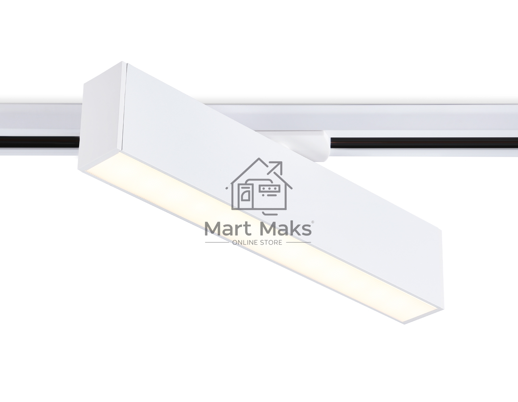 Трековый однофазный светильник Ambrella light GL6761 WH белый LED 12W 3000K 300*22*48