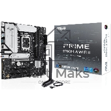 Материнская плата ASUS PRIME B760M-A WIFI II, LGA 1700, Intel B760, 4xDDR5, 4xSATA, 2xM.2, 1xPCIe 5.0 x16, 2xPCIe 4.0 x16, 1xHDMI, 1xDP, 1x2.5Gb LAN, Wi-Fi 6E, Bluetooth 5.4, 2xUSB-A 10Gbps, 4xUSB-A 2.0, 3x3.5 мм, 7.1, mATX