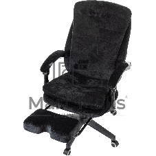 Кресло руководителя Бюрократ T-9950MSG-F Fabric черный Light-20, крестов. пластик, подст. для ног