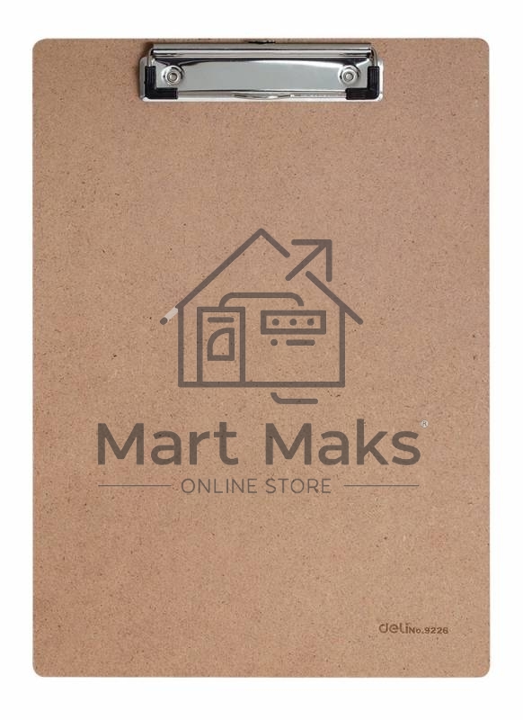 Папка клип-борд Deli E9226 A4 древесная плита бежевый