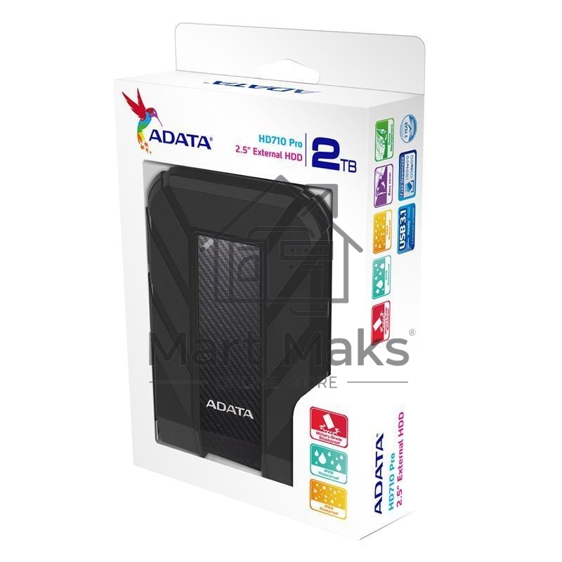 Внешний жесткий диск ADATA USB 3.0 2Tb AHD710-2TU3-CBK DashDrive Durable 2.5
