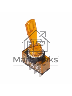 Тумблер 12V 20А (3c) ON-OFF однополюсныйс желтой подсветкойRexant