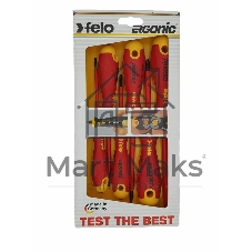 Набор отверток FELO 41396198 набор диэлектрических отверток ergonic 6шт Набор отверток FELO 41396198 набор диэлектрических отверток ergonic 6шт