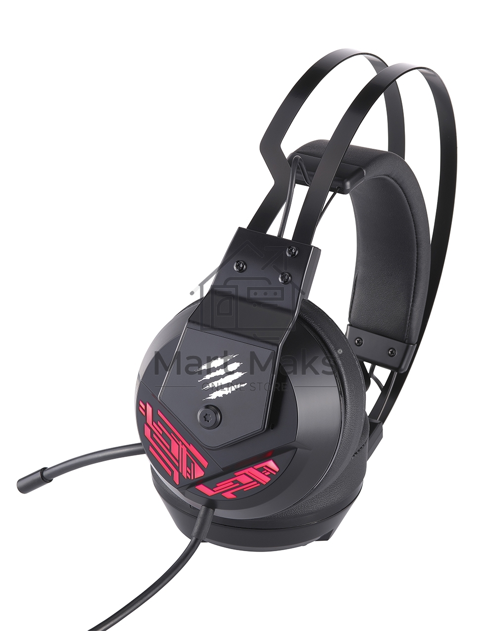 Игровые наушники чёрные Mad Catz F.R.E.Q. 4 (7.1, USB, RGB подсветка, 50 мм неодимовые магниты, 32 Ом, 20 ~ 20000 Гц, микрофон)