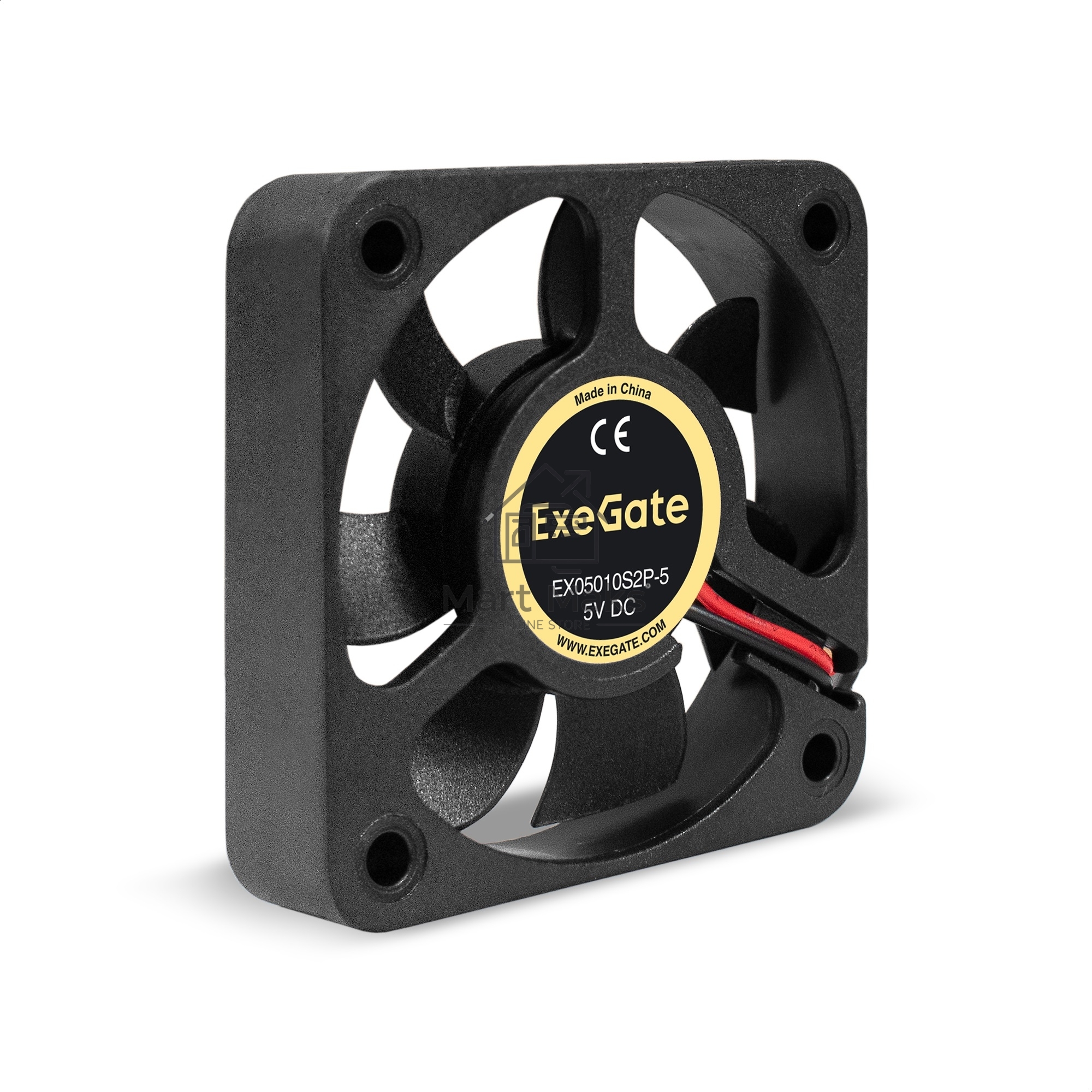 Вентилятор для корпуса ExeGate EX05010S2P-5 черный, 50 мм, 5500 об/мин, 27 дБ, 2 pin